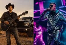 Regional Mexican vs Reggaeton: How Corridos Tumbados Overtook the Charts Illustration: split scene contrasting a young corridos-tumbados artist in the desert with a reggaeton performer on a neon arena stage — artist's interpretation created with AI by Wehpa.