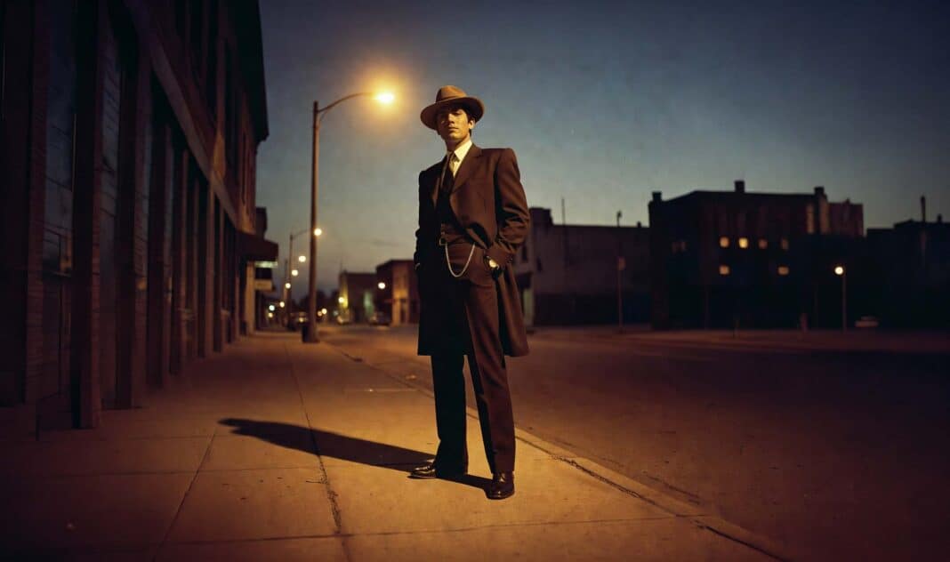 The Zoot Suit: How a Suit Became a Symbol of Resistance Illustration: a young Mexican-American man standing defiant in a 1940s zoot suit on a city corner — artist's interpretation created with AI by Wehpa.